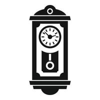 Kinetic pendulum clock icon, simple style vector