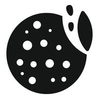 picar icono de galleta casera, estilo simple vector