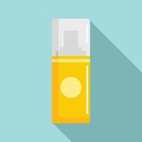 Yellow deodorant icon, flat style vector