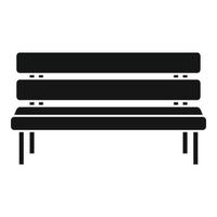 Park bench icon, simple style vector