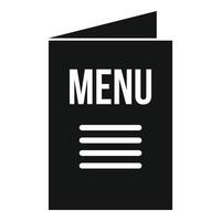 icono de tarjeta de menú, estilo simple vector