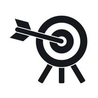 Arrow hit the target icon, simple style vector