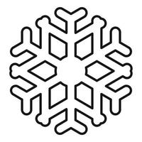 Decoration snowflake icon, outline style vector