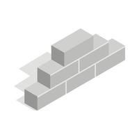 Brickwork icon, isometric 3d style vector
