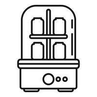 Bottle sterilizer icon, outline style vector