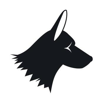 icono de perro collie, estilo simple vector