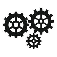 Gear cog icon, simple style vector