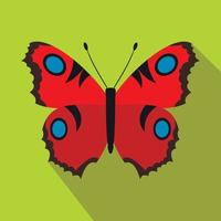 icono de mariposa, estilo plano vector