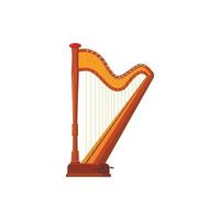 Harp icon in cartoon style vector
