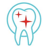 Uneven tooth icon, flat style. vector