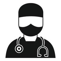 Medical surgical doctor icon, simple style vector