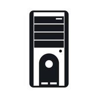 Computer system unit icon, simple style vector