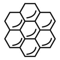 Honey comb icon, outline style vector