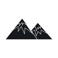 icono de los alpes suizos, estilo simple vector