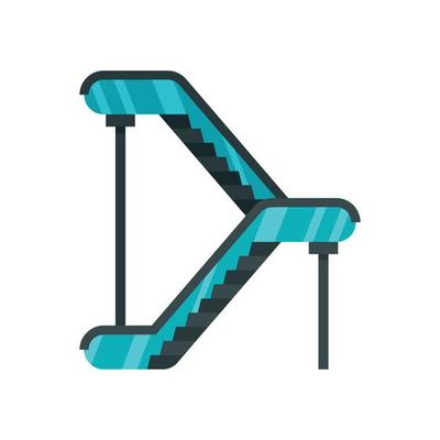 Double escalator icon, flat style