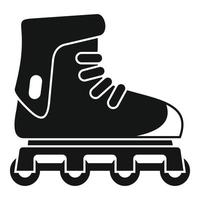 icono de patines en línea de deslizamiento, estilo simple vector