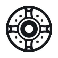 Shield icon, simple style vector