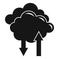 Storage data cloud icon, simple style vector