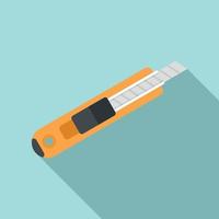 Construction knife icon, flat style vector