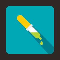 Pipette icon in flat style vector