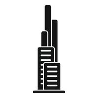 icono de rascacielos de dubai, estilo simple vector