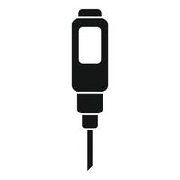 Insulin tool dose icon, simple style vector