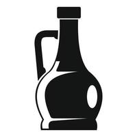 icono de botella de oliva, estilo simple vector