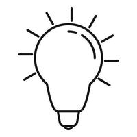 Newton idea bulb icon, outline style vector