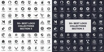 Logo set modern and creative branding idea collection for business company. simple logos, minimalist, abstract vector design, icon and favicon for brand identity