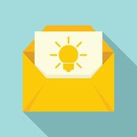 New mail innovation icon, flat style vector