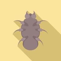Danger bug icon, flat style vector