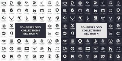 Logo set modern and creative branding idea collection for business company. simple logos, minimalist, abstract vector design, icon and favicon for brand identity