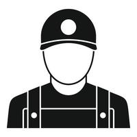 Window installation worker icon, simple style vector