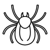 icono de insecto del bosque, estilo de esquema vector