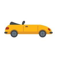 Retro cabriolet icon, flat style vector