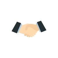 Handshake icon in flat style vector