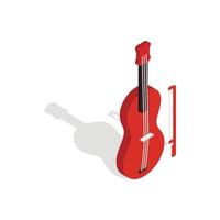 icono de violín en estilo isométrico 3d vector