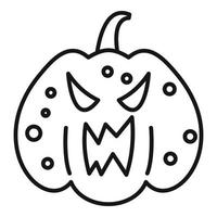 Squash pumpkin icon, outline style vector