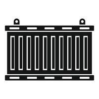 Express cargo container icon, simple style vector