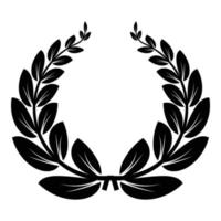 Leaf wreath icon, simple style vector