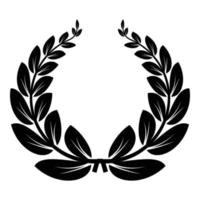 Leaf wreath icon, simple style vector