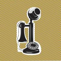 Retro phone - vector