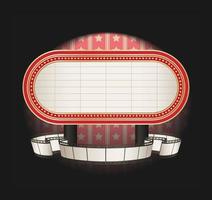 marquee with film strip banner- vector