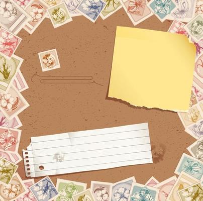 Flower stamps background