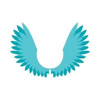 Two wings icon, flat style vector