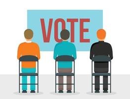 Vote people concept background, flat style vector