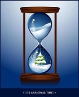 Christmas sand clock vector