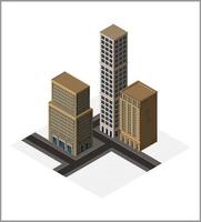 Isometric buildings - vector