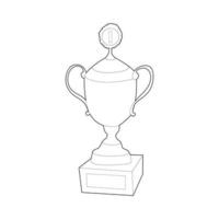 Cup icon, outline style vector