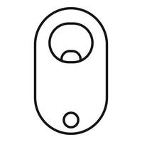 Portable bottle-opener icon, outline style vector